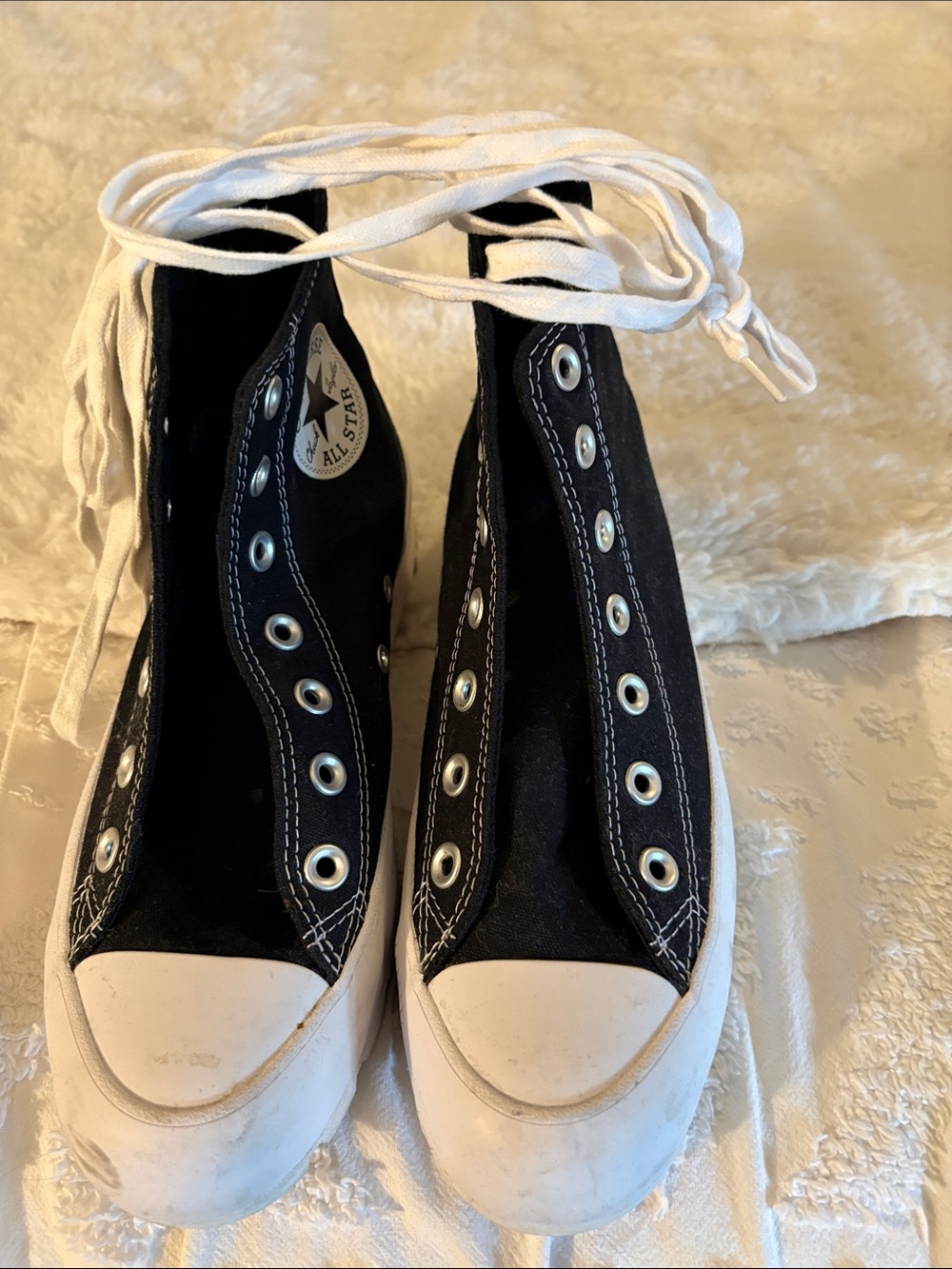 Converse Black & White High Top Sneakers